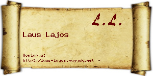 Laus Lajos névjegykártya